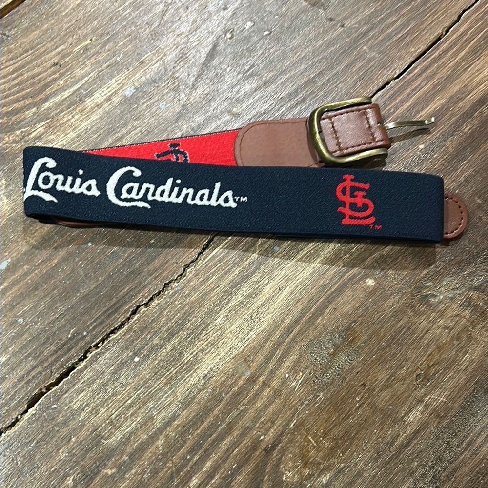 St. Louis Cardinals Women's Team Logo Belt - Navy and Red